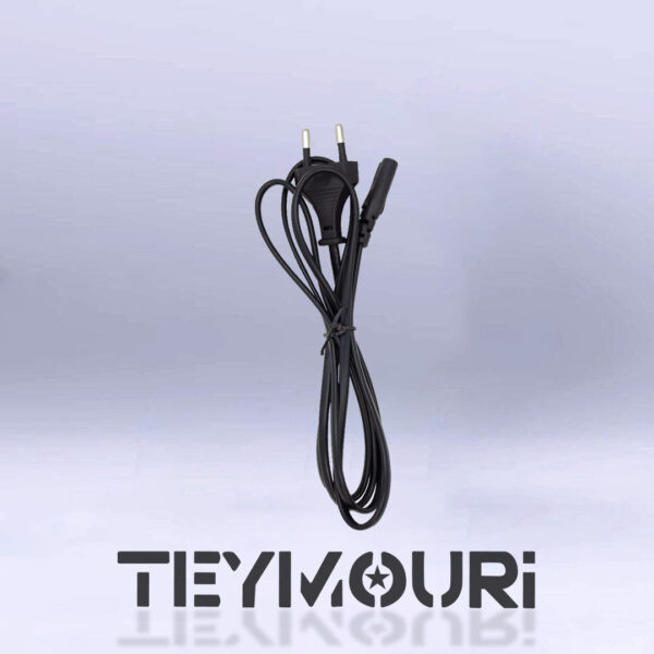 کابل برق دو پین (مسی دو چاک) (طول 1.5متر)