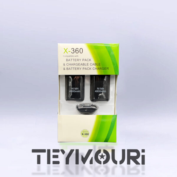 شارژر دسته XBOX با 2 باطری و کابل (3 کاره)